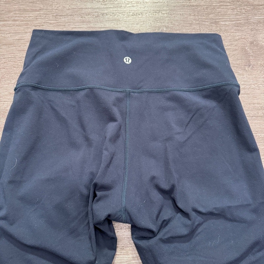 Lululemon Leggings Womens 10 Blue Capri Wunder Jet‎ Stream High Rise Yoga Casual